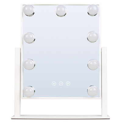 Standing mirror with lighting Be Osom BEOSOML609MR, rectangular, white, with bulbs, 5V