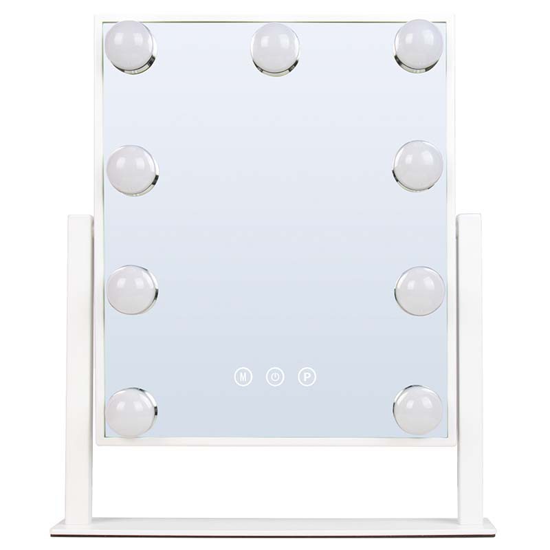 Standing mirror with lighting Be Osom BEOSOML609MR, rectangular, white, with bulbs, 5V