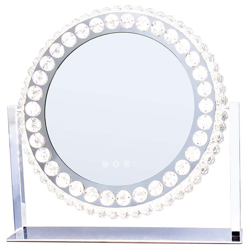 Зеркало-стоянка с подсветкой Be Osom BEOSOML802MR, круглое, с кристаллами, 12В