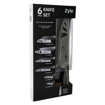 Набор ножей Zyle ZY191SET, 6 шт. ножи разной длины с ножнами