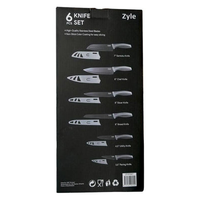 Knife set Zyle ZY191SET, 6 pcs. knives of different lengths with sheaths