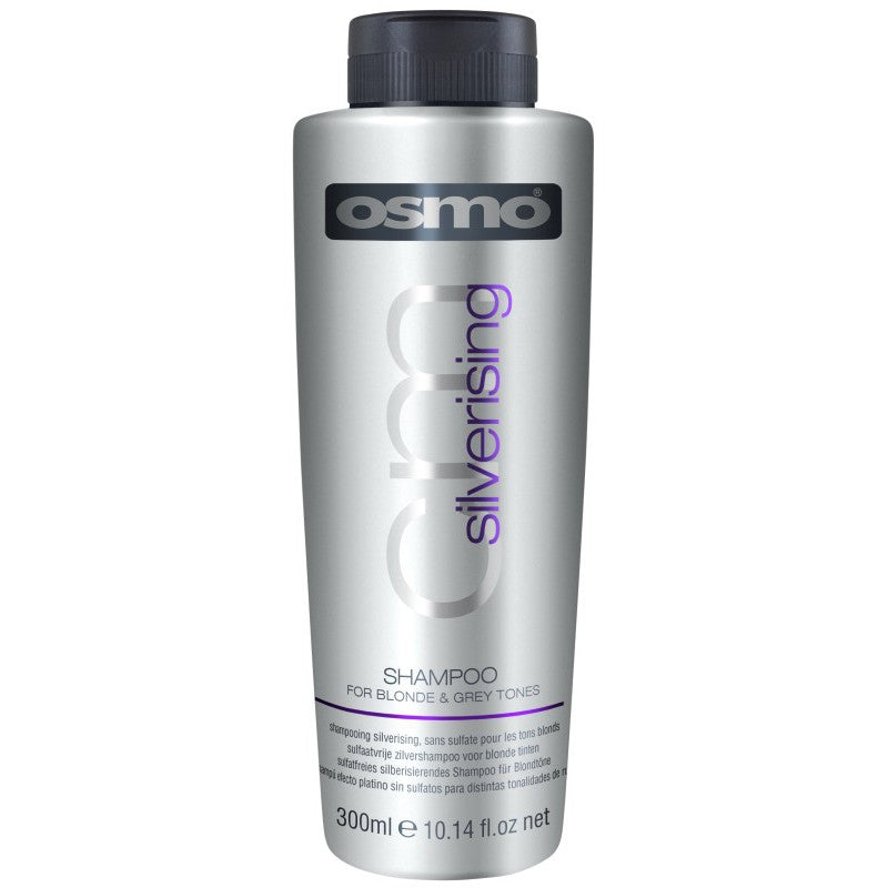 Pilkinantis plaukų šampūnas Osmo Silverising Shampoo OS064074, 300 ml +dovana Previa plaukų priemonė
