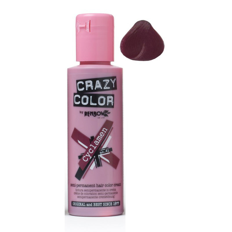Hair dye Crazy Color COL002231, semi-permanent, 100 ml, 41 cyclamen