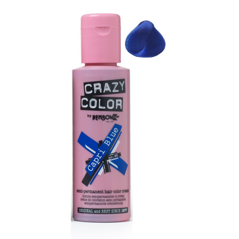 Plaukų dažai Crazy Color COL002234, pusiau ilgalaikiai, 100 ml, 44 mėlyna