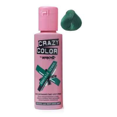 Hair dye Crazy Color COL002243, semi-permanent, 100 ml, 53 emerald green