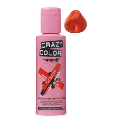 Plaukų dažai Crazy Color COL002250, pusiau ilgalaikiai, 100 ml, 60 oranžinė