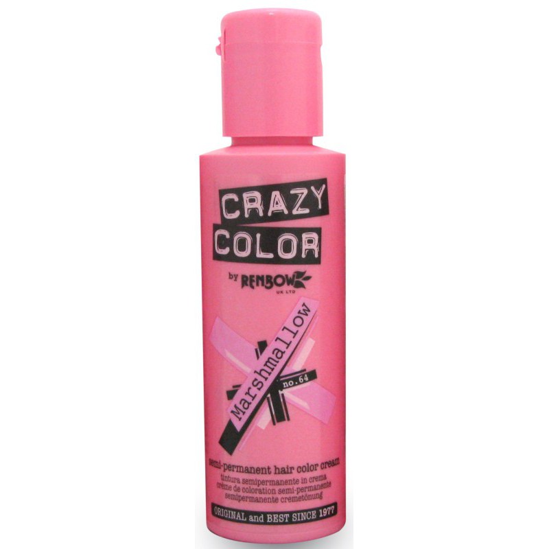 Plaukų dažai Crazy Color Marshmallow COL002280, pusiau ilgalaikiai, 100 ml, 64 švelniai rožinė