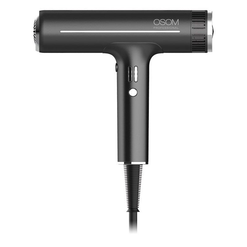 Plaukų džiovintuvas Osom Professional Hair Dryer OSOMDF06HDBL, juodos spalvos, ilgaamžis BLDC variklis, 1800 W +dovana Previa plaukų priemonė