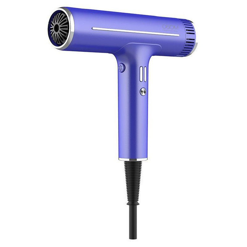Plaukų džiovintuvas Osom Professional Hair Dryer OSOMDF06HDBLU, mėlynos spalvos, ilgaamžis BLDC variklis, 1800 W +dovana Previa plaukų priemonė