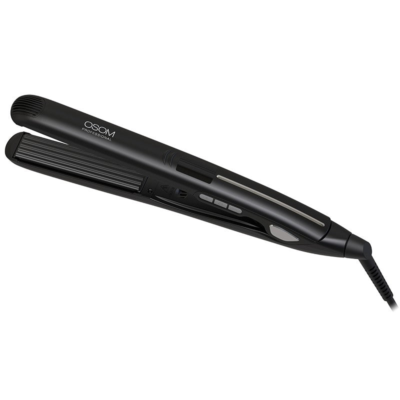 Hair styling device - corrugated OSOM Professional Hair Crimper, black, 48 W, 130 - 230 C + gift Previa hair tool