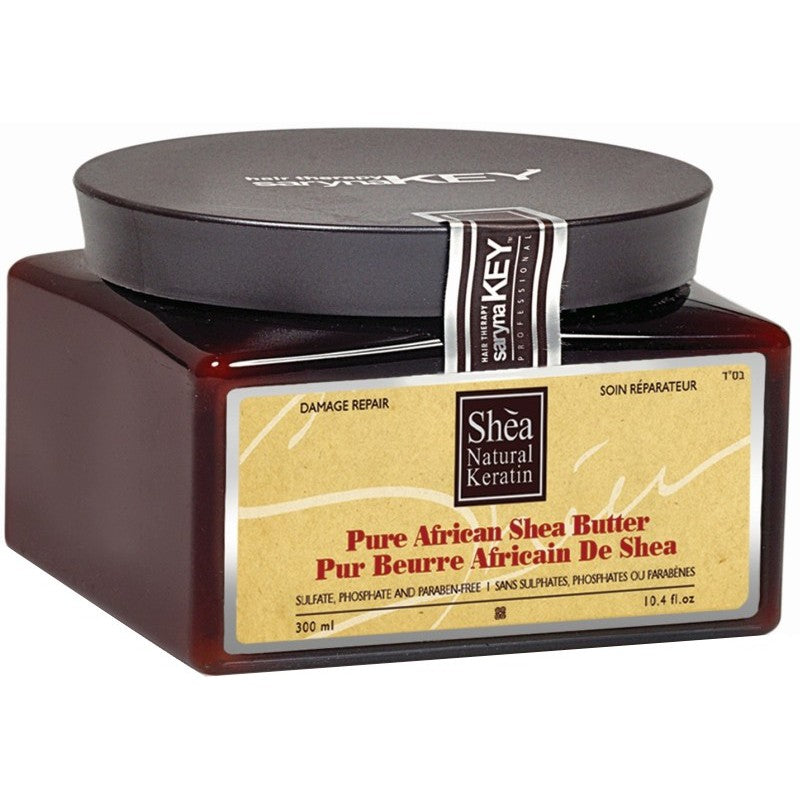 Маска для волос Saryna KEY Damage Repair Pure African Shea Butter, с маслом ши, восстанавливающая, для поврежденных волос 300 мл + подарок роскошный аромат для дома/свеча