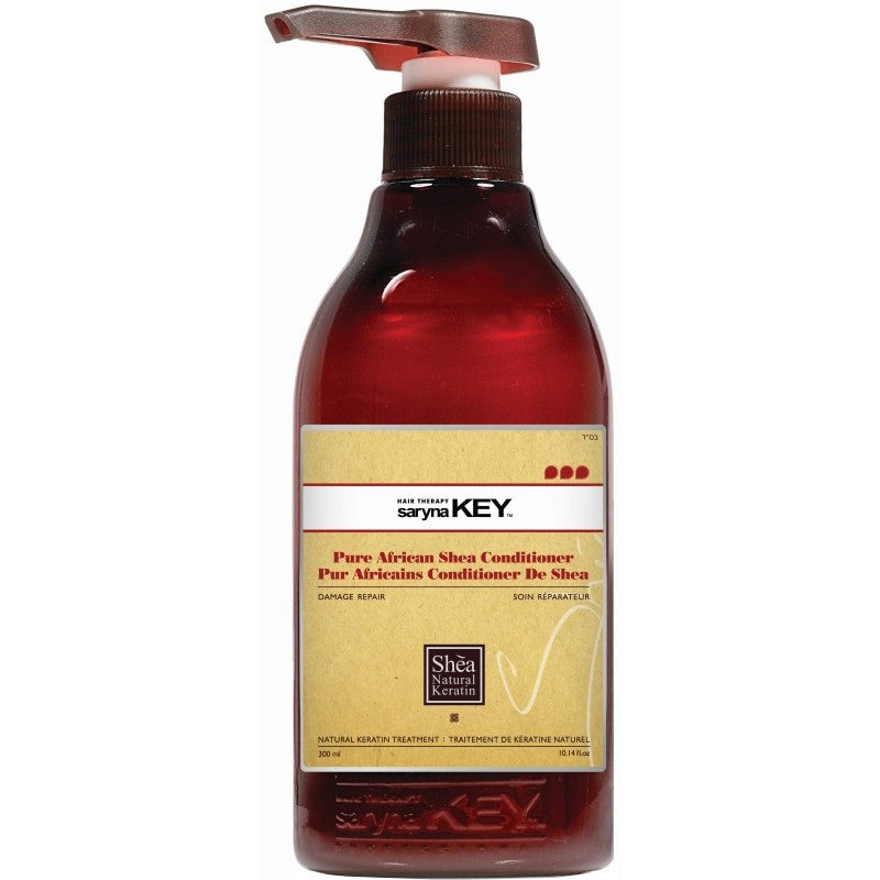 Кондиционер для волос Saryna KEY Damage Repair Pure African Shea Conditioner, с маслом ши, восстанавливающий, для поврежденных волос 300 мл + подарок роскошный аромат для дома/свеча