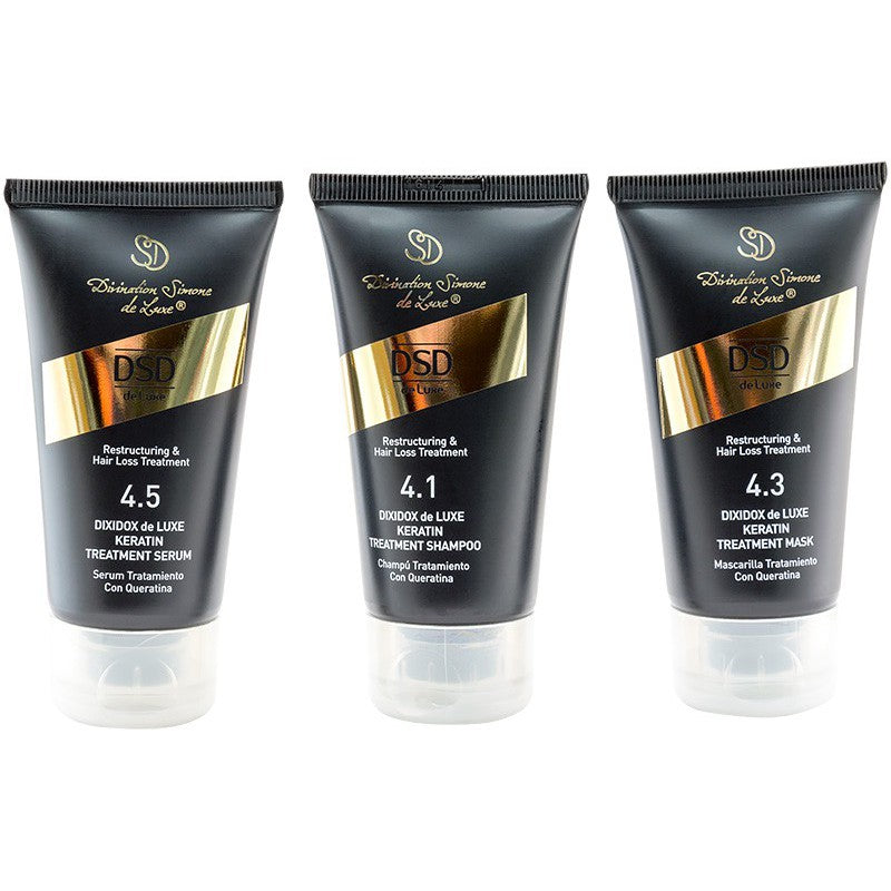 Set of hair care products Dixidox de Luxe Travel Set: 4.3 4.1 4.5 3 parts of 50 ml each + a gift of luxurious home fragrance with sticks