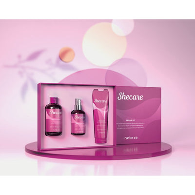 A set of hair care products Inebrya Shecare Repair Kit ICE26279, products for hair restoration