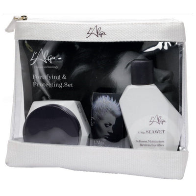 Hair care set L'Alga Travel Bag 4 Fortifying &amp; Protecting Set LALA600504 + luxury soap gift
