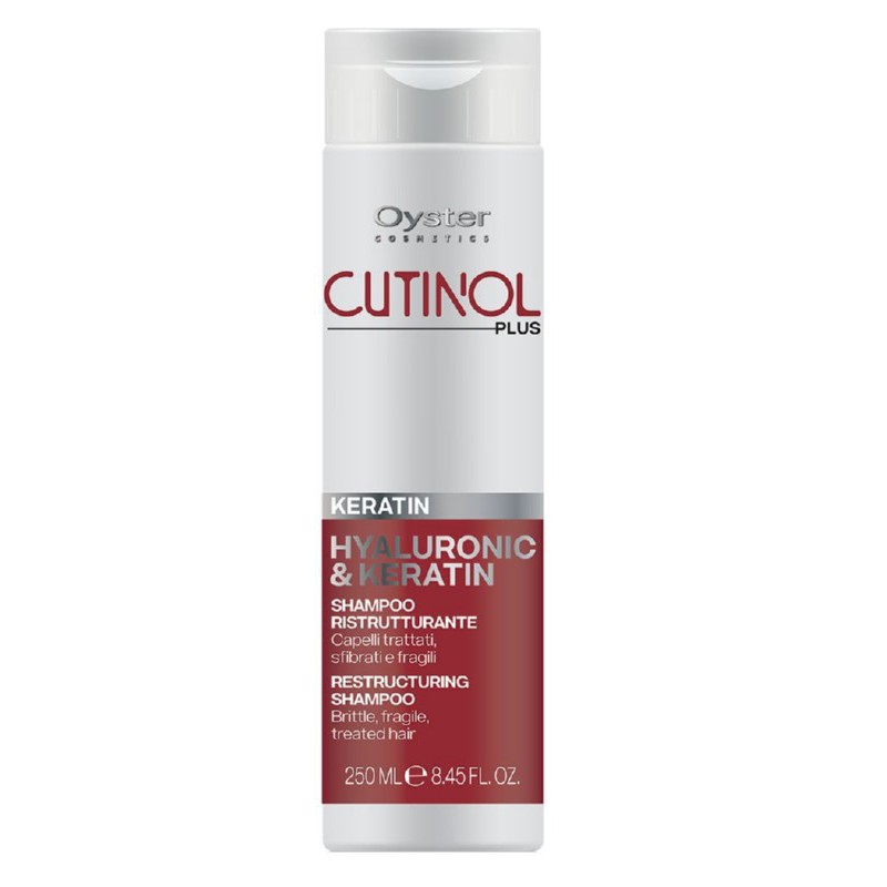 Plaukų šampūnas su keratinu Oyster Cutinol Plus Keratin Restructuring Shampoo, skirtas pažeistiems ir trapiems plaukams OYSH05250323, 250 ml