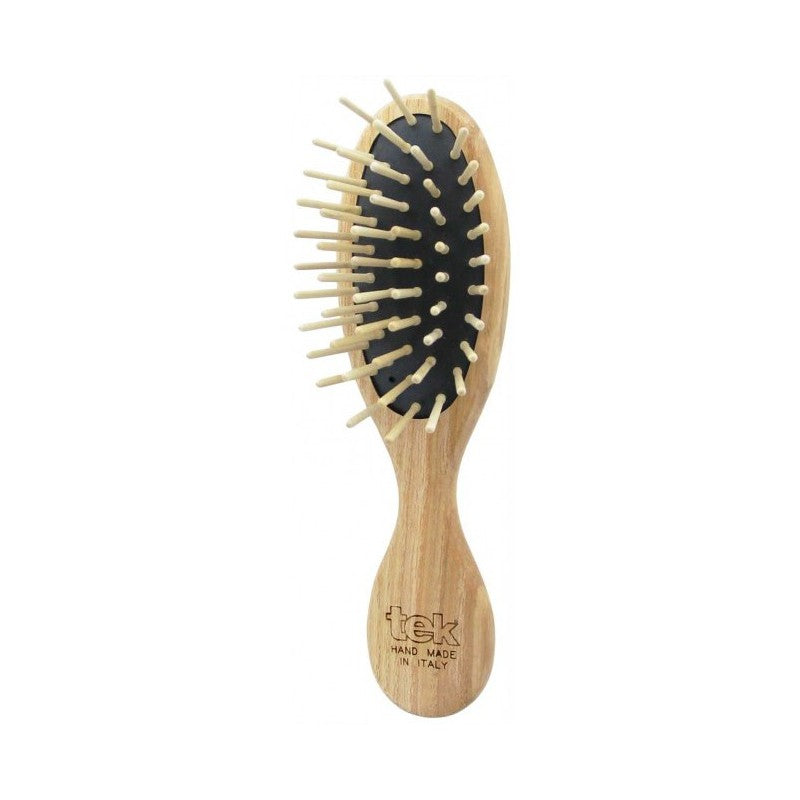 Hair brush TEK Natural 1320-03 made of natural wood, wooden, oval, small