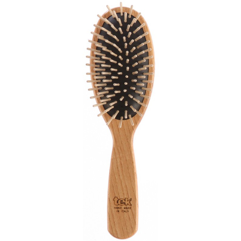 Hair brush TEK Natural 1520-03 made of natural wood, wooden, oval, large