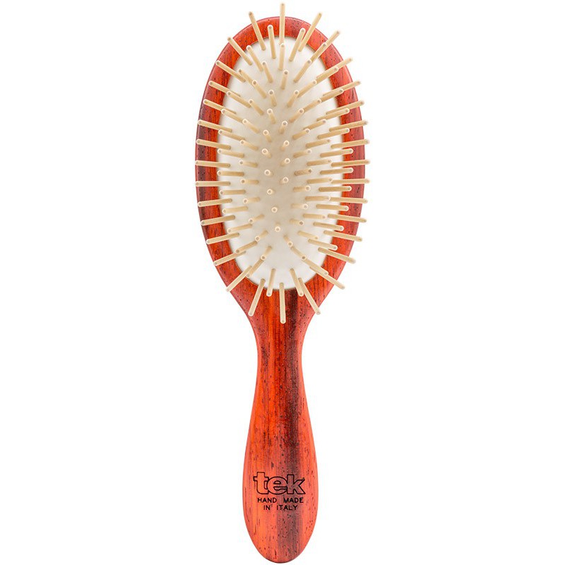 Hair brush TEK Natural Prestige Bobinga 5021-01 with long wooden pin, oval shape