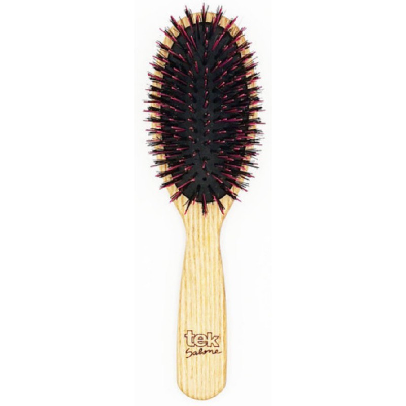 Щетка для волос TEK Salone Brush 1572-03 овальная, деревянная, комбинированная