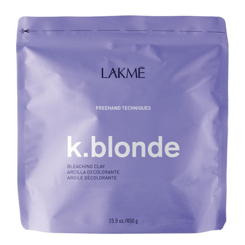 Plaukų šviesinimo kremas - molis Lakme K.Blonde Bleaching Clay 450 g +dovana Previa plaukų priemonė