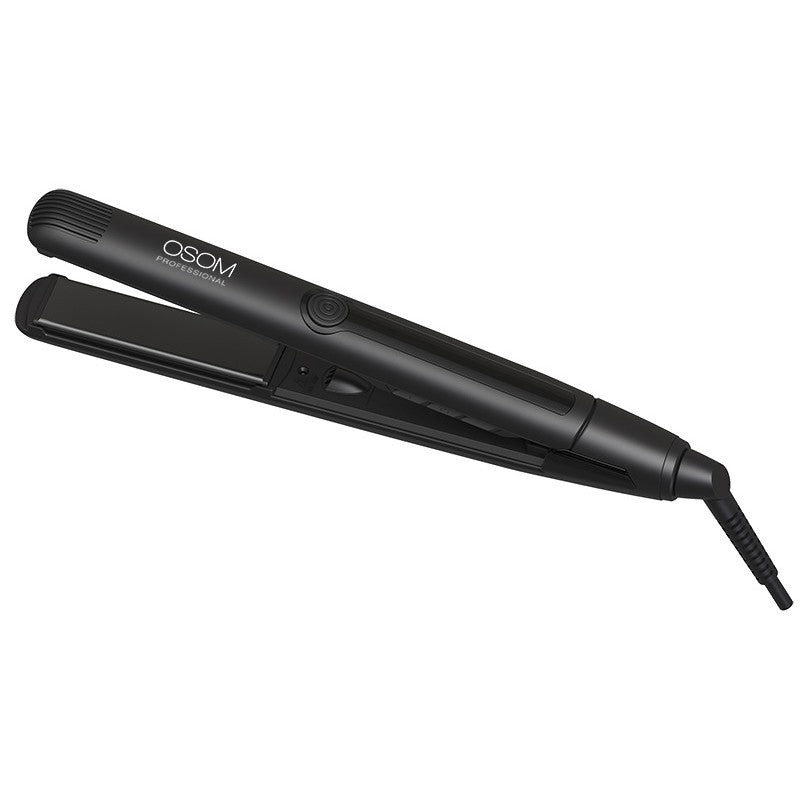 Выпрямитель для волос Osom Professional Black Hair Straightener, черный, 25 мм, 48 Вт, 130 - 230°C + продукт для волос Previa в подарок