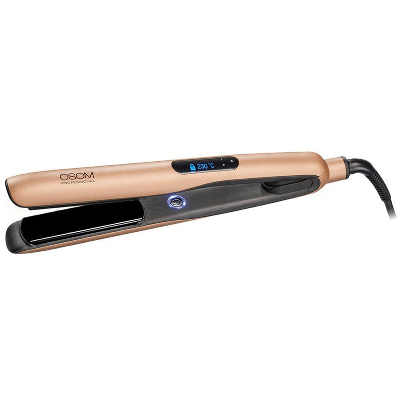 Выпрямитель для волос OSOM Professional Rose Gold Smart Touch + подарок для волос Previa