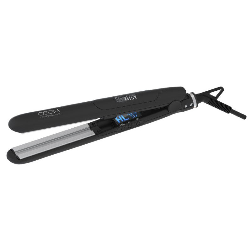 Hair straightener OSOM Professional Steam Ceramic, 180 - 200°C, with steam, ceramic coated plates + gift Previa hair product