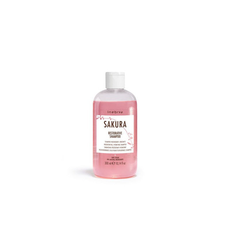 Plaukus atkuriantis šampūnas Inebrya Sakura Restorative Shampoo ICE26103, su sakuromis, 300 ml
