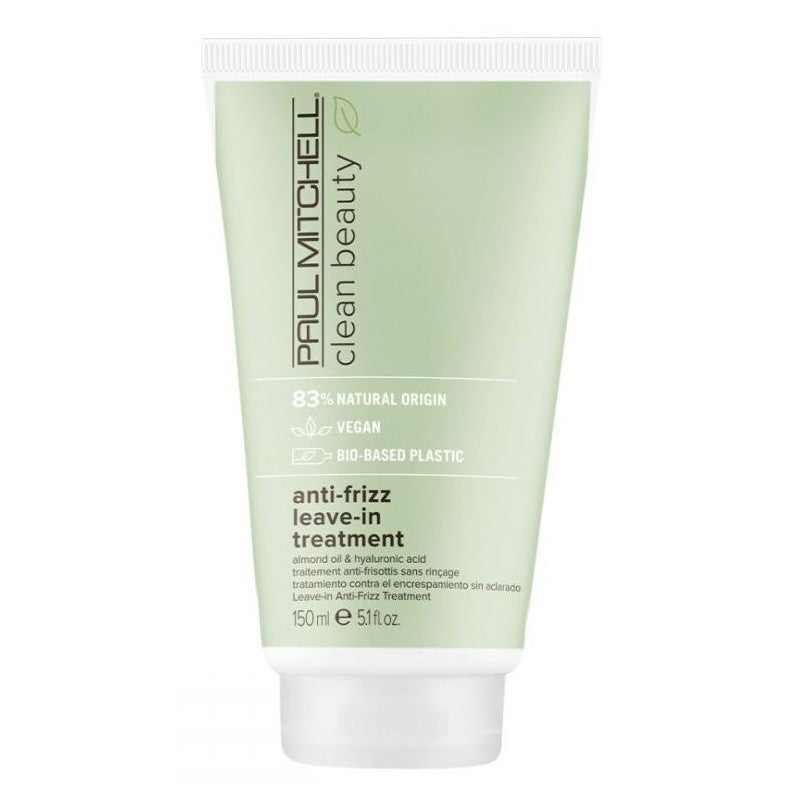 Hair smoothing agent Paul Mitchell Clean Beauty Anti-frizz Leave In PAUL121162, reduces puffiness, 150 ml + gift Previa hair product