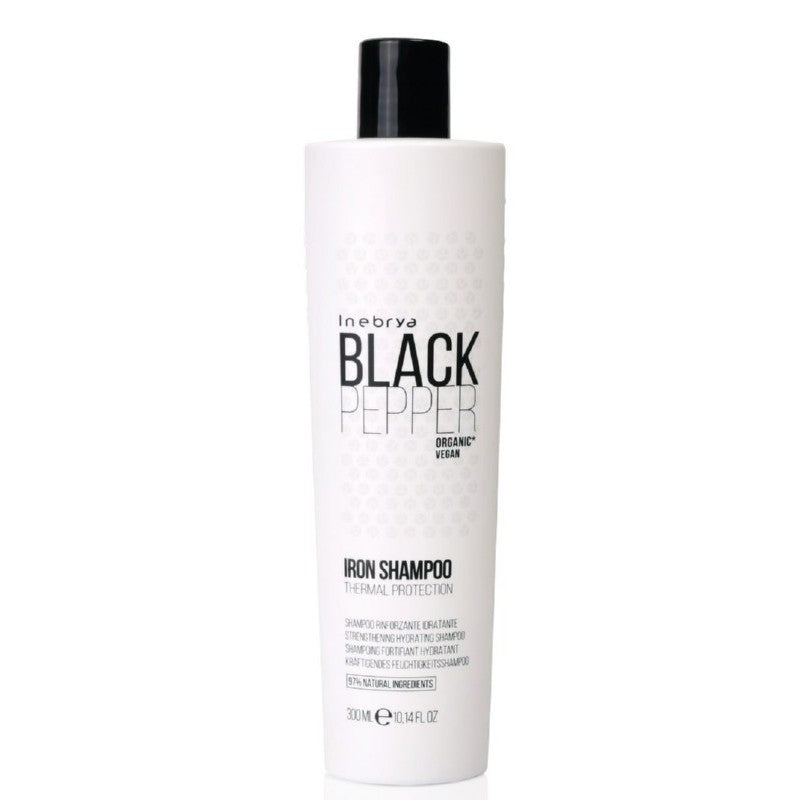 Heat-protecting shampoo Inebrya Black Pepper Iron Shampoo ICE26060, with black pepper, 300 ml