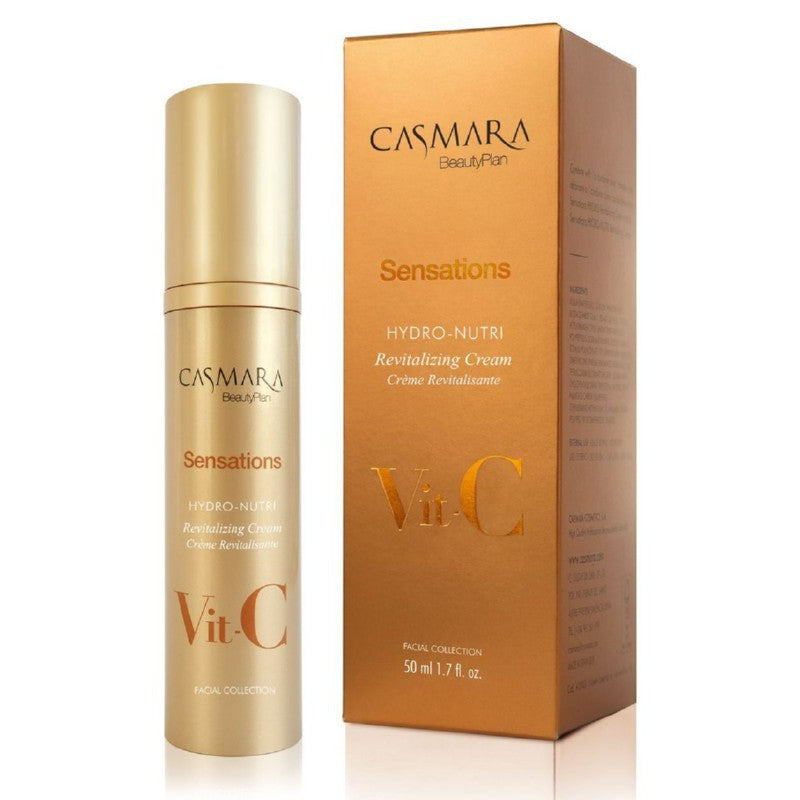 Роскошный питательный крем для лица Casmara Sensations Hydro Nutri Revitalizing Cream Vitamin C CASA13102, для зрелой кожи, с витаминами А, С и Е, 50 мл