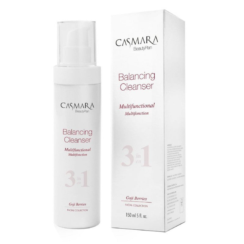 Facial cleanser Casmara Balancing Cleanser Multifunctional 3 in 1 CASA91001, for all skin types, with Goya berry extract, 150 ml
