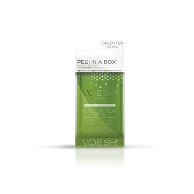Foot treatment Voesh Basic Pedi In A Box 3 in 1 Green Tea VPC118GRT, with green tea extracts, detoxifies the skin of the feet
