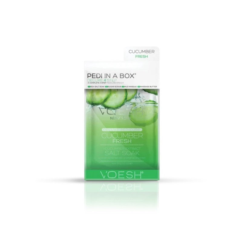 Foot treatment Voesh Pedi In A Box 4 in 1 Cucumber Fresh VPC208CMB, with cucumber extracts, refreshes the skin of the feet