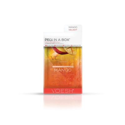 Foot treatment Voesh Pedi In A Box 4 in 1 Mango Delight VPC208MNG, with mango extracts, nourishes the skin of the feet