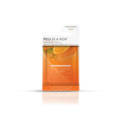 Foot treatment Voesh Pedi In A Box 4 in 1 Tangerine Twist VPC208TGN, with vitamin C, refreshes the skin of the feet