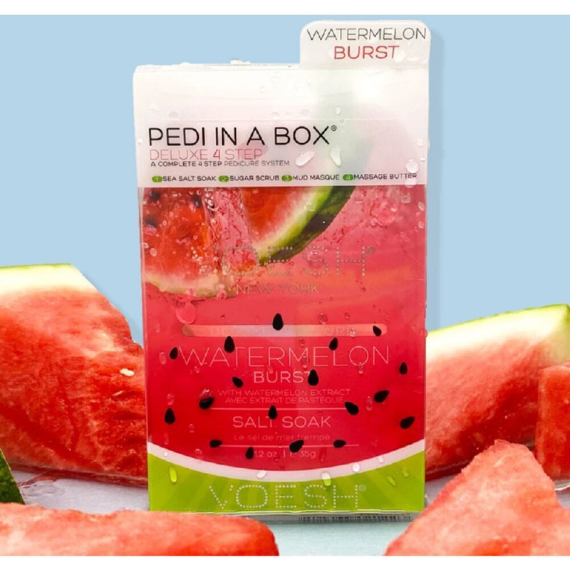 Уход за ногами Voesh Pedi In A Box 4 in 1 Watermelon Burst VPC208WTR, веганский, оживляет кожу стоп