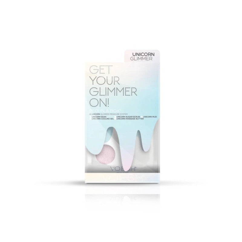 Foot treatment Voesh Pedi In A Box 5 in 1 Unicorn Glimmer VPC507UCN, with mica, revitalizes, nourishes feet