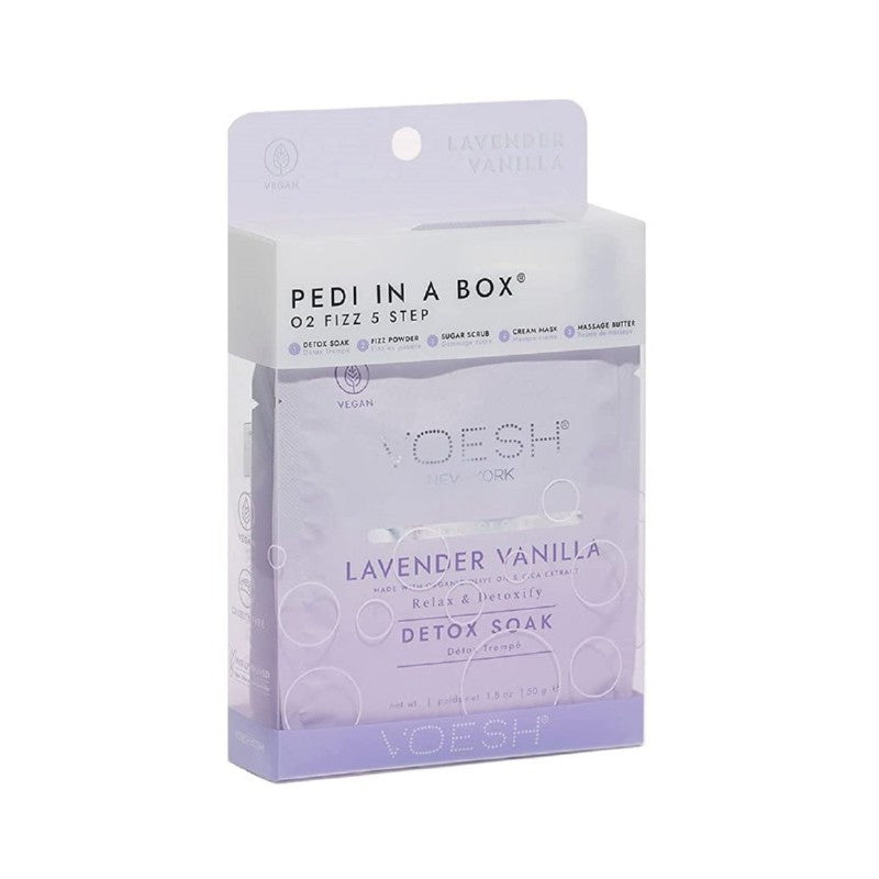 Foot treatment Voesh Pedi In A Box O2 Fizz 5 in 1 Lavender Vanilla VPC508LVR, refreshes, nourishes feet