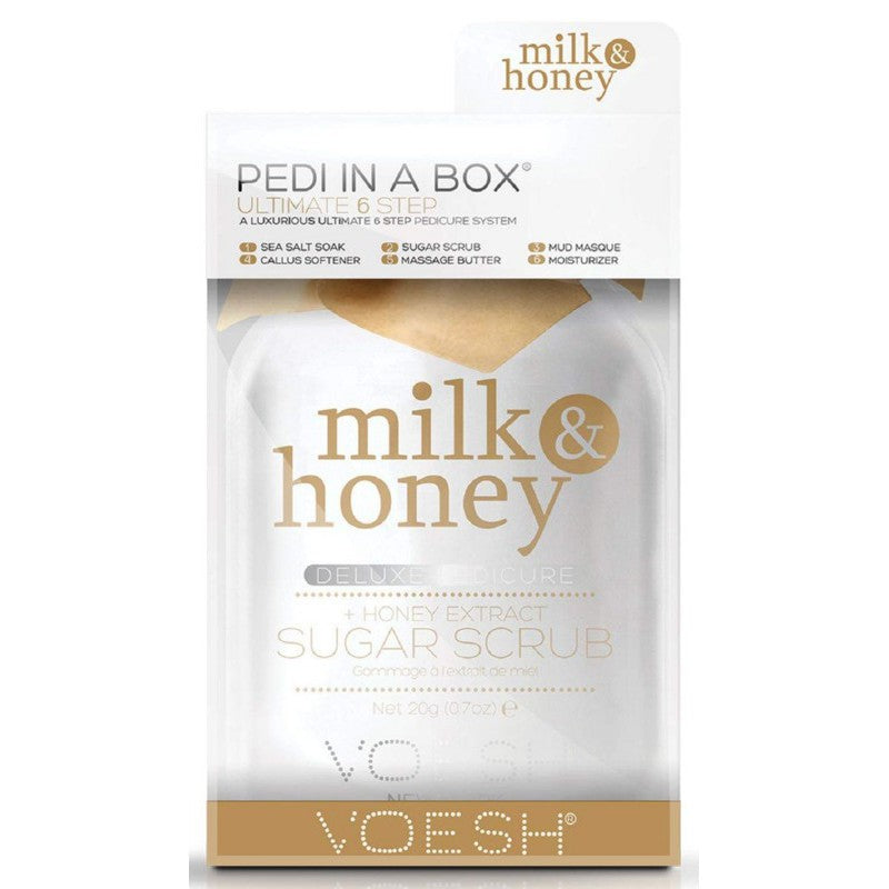 Procedūra kojoms Voesh Ultimate 6 Steps Pedi In A Box 6 in 1 Milk And Honey VPC607MLK, su pienu ir medumi