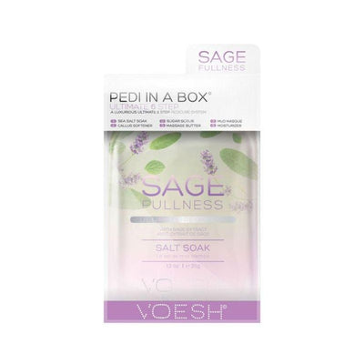 Foot treatment Voesh Ultimate 6 Steps Pedi In A Box 6 in 1 Sage Fullness VPC607SGE, with sage extract