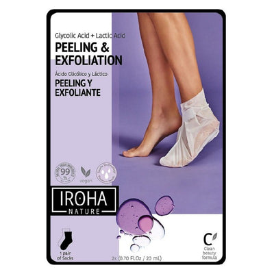 Profesionali kaukė pėdoms Iroha Exfoliating Lavender Foot Socks INFOOT3 su levandomis, 1 pora