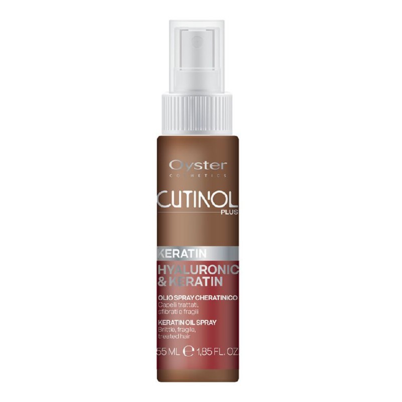 Spray hair oil with keratin Oyster Cutinol Plus Hyaluronic &amp; Keratin Oil Spray OYOL05055002, 55 ml