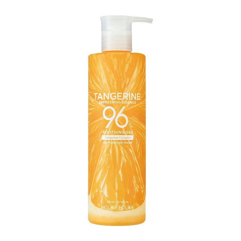 Soothing and refreshing tangerine-scented gel for body and face Holika Holika Tangerine Refreshing Essence 96% Soothing Gel HH20019161, 390 ml