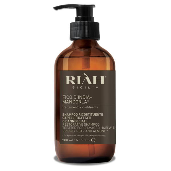 RIAH Restorative Shampoo With Prickly Pear & Almond Atkuriamasis šampūnas su opuncijų ir migdolų aliejais, 200ml