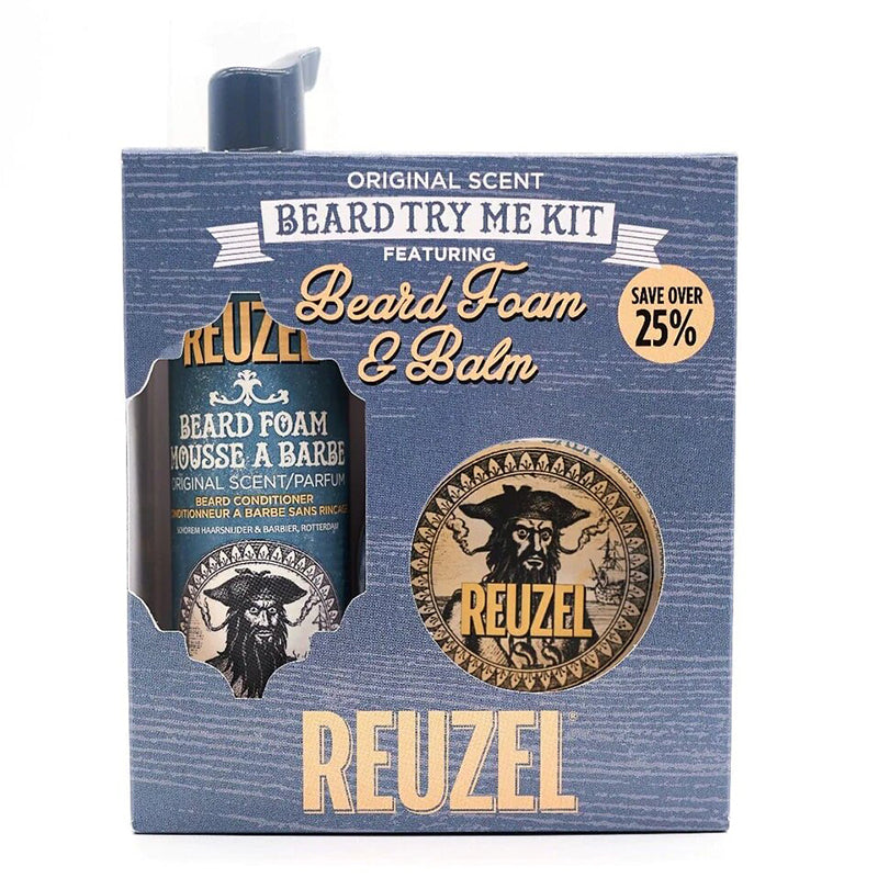 Reuzel Beard Try Me Kit: Barzdos Putos 70ml + Barzdos Balzamas 35g