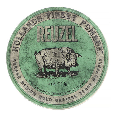 Reuzel Green Grease Medium Hold Hair Styling Pomade 113g + gift Reuzel product