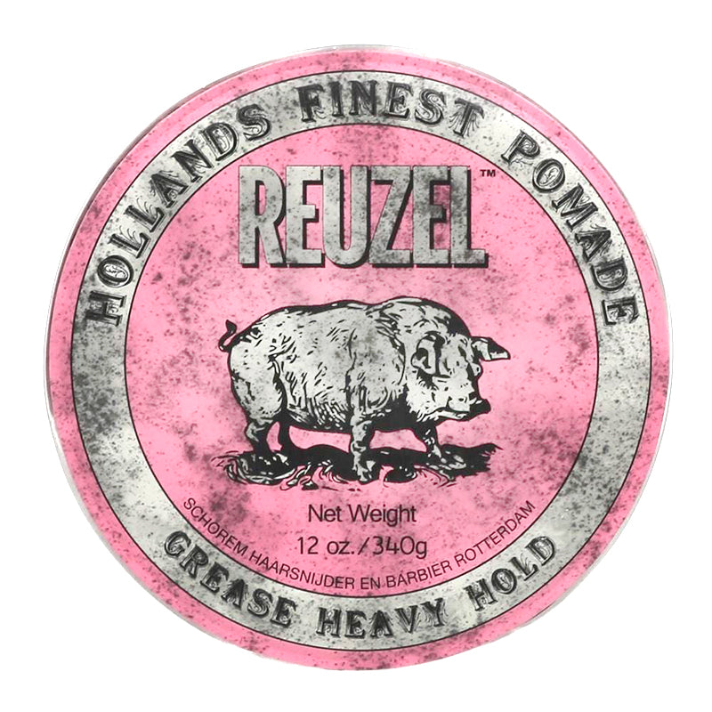 Reuzel Pink Grease Heavy Hold Strong Fixation Pomade 340g + gift Reuzel product