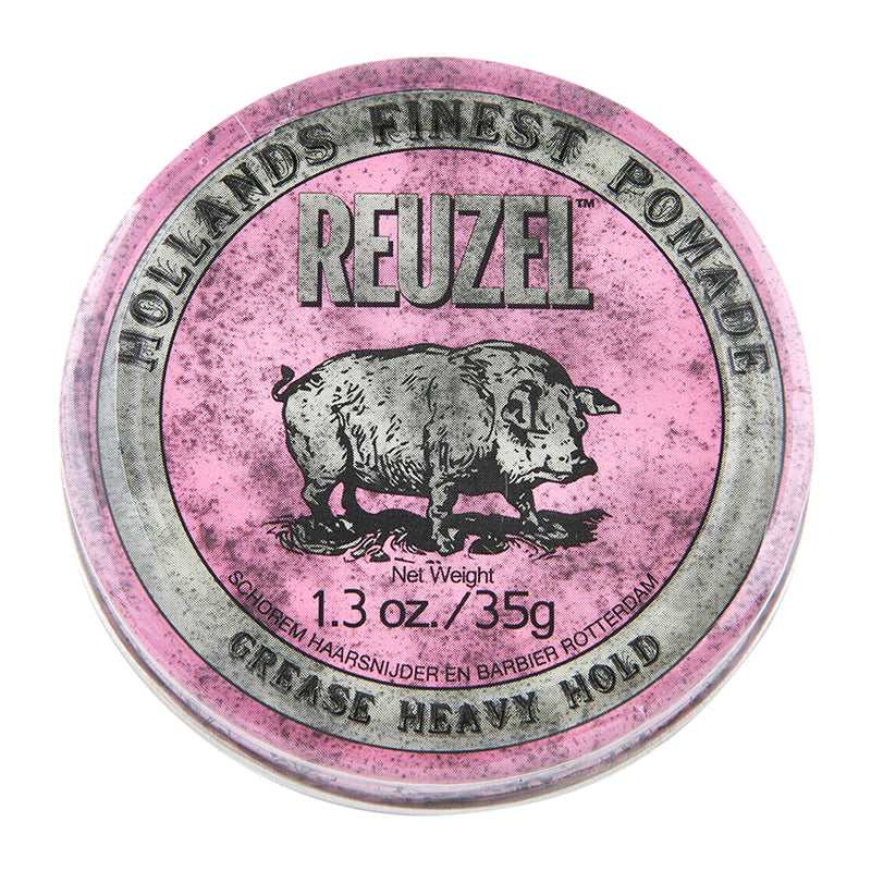 Reuzel Pink Grease Heavy Hold Stiprios Fiksacijos Pomada 35 G +dovana Reuzel priemonė